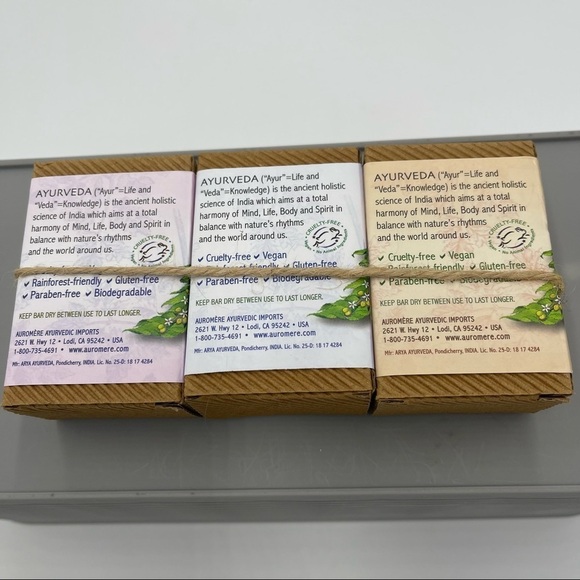Auromere Ayurvedic Aromatherapy Bar Soap Variety Pack Bundle (9 Pcs) - Picture 4 of 4